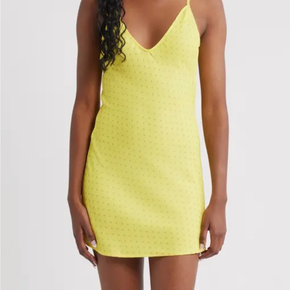 NWT Bella Venice Jordan Yellow Polka Dot Mini Dress